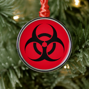 Biohazard metal tree decoration