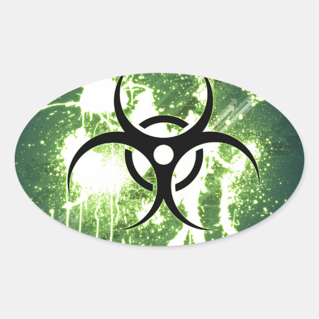 Biohazard Oval Sticker (Front)