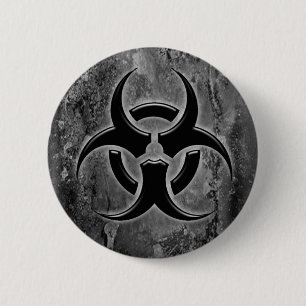 Biohazard pin button