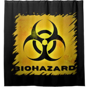 Biohazard  shower curtain