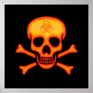 Biohazard Skull & Crossbones Poster