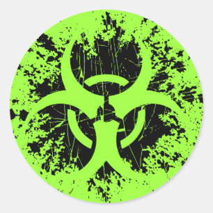 Biohazard -Splat Classic Round Sticker