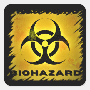 Biohazard  square sticker