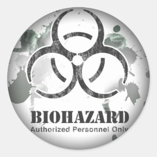 Biohazard sticker