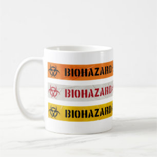 Biohazard stripes coffee mug
