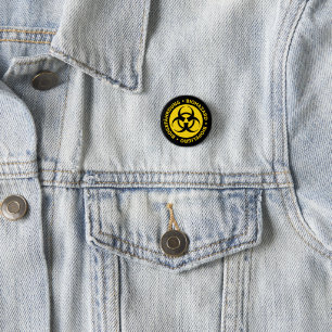 Biohazard Symbol 3 Cm Round Badge