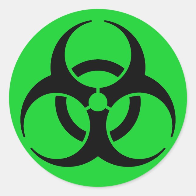 Biohazard Symbol Classic Round Sticker (Front)