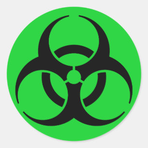 Biohazard Symbol Classic Round Sticker