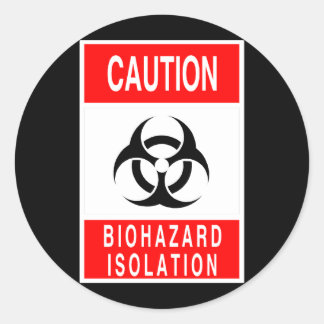 Biohazard Symbol Classic Round Sticker