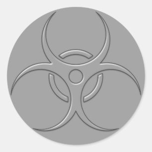 Biohazard Symbol Classic Round Sticker