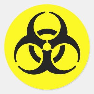 BioHazard Symbol Classic Round Sticker