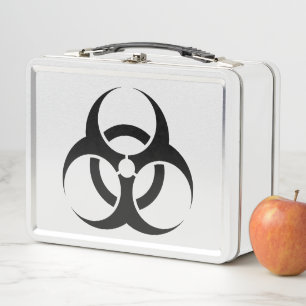 Biohazard Symbol  Metal Lunch Box