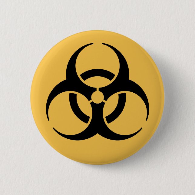Biohazard symbol on yellow badge (Front)