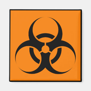 Biohazard Symbol PartyTime Wine Cheese Dinner Magnet