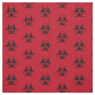 Biohazard Symbol Pattern Fabric