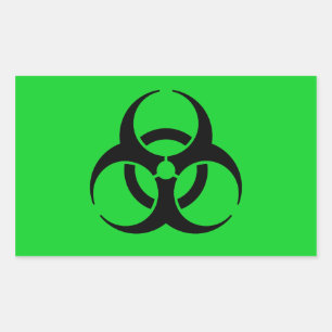 Biohazard Symbol Rectangular Sticker