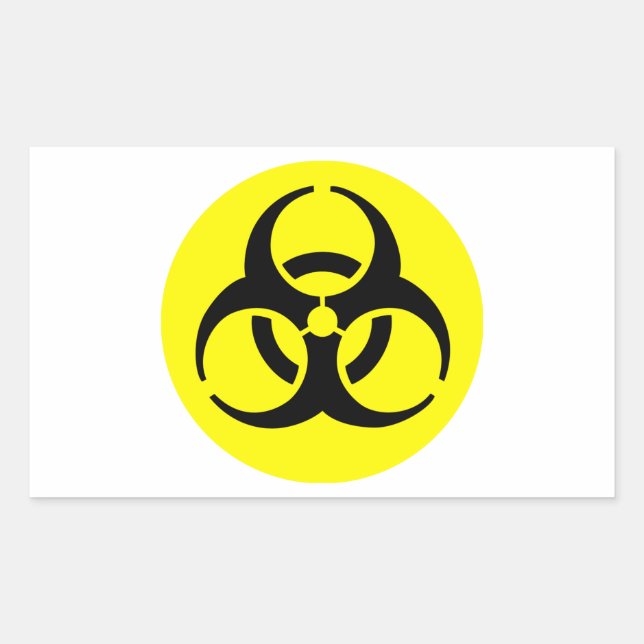 BioHazard Symbol Rectangular Sticker (Front)