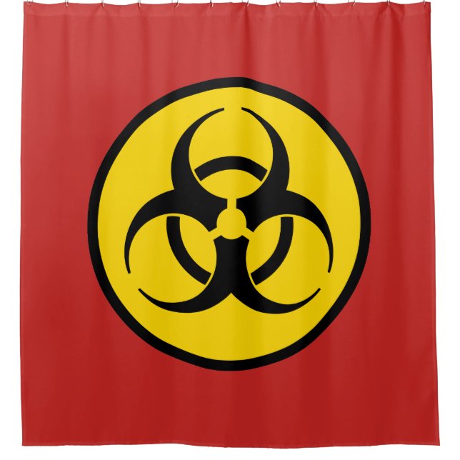 Biohazard Symbol Shower Curtain (Front)