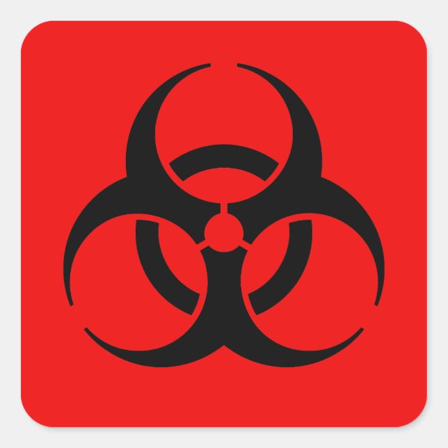 Biohazard Symbol Square Sticker (Front)