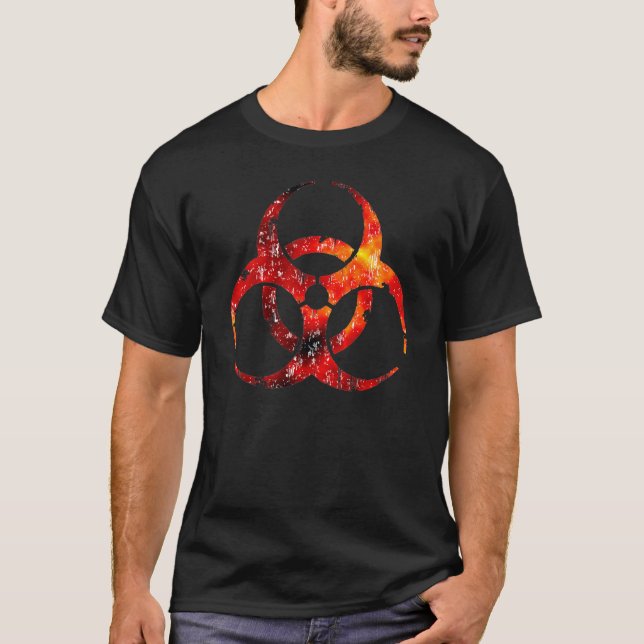 Biohazard Symbol t shirt (Front)