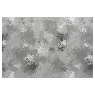 Biohazard Symbol Urban Camo Fabric