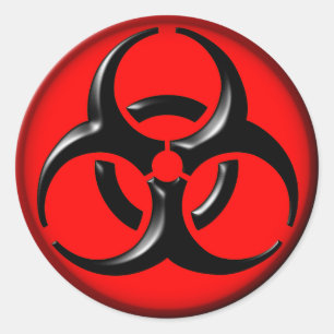 BioHazard Toxic - Red Classic Round Sticker