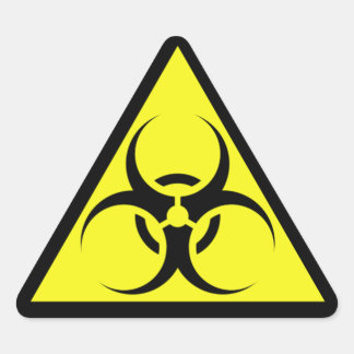 Biohazard Triangle Sticker
