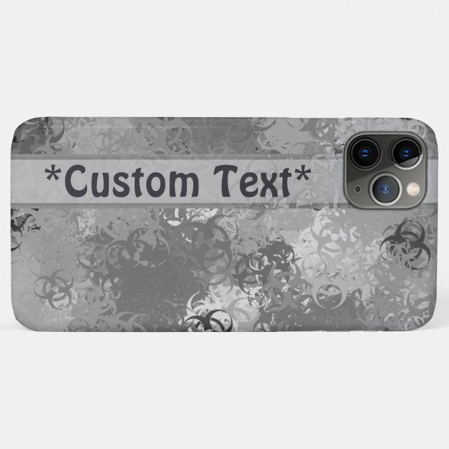 Biohazard Urban Camo Phone Case w/ Text (Back (Horizontal))