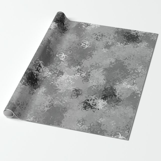 Biohazard Urban Camo Wrapping Paper (Unrolled)