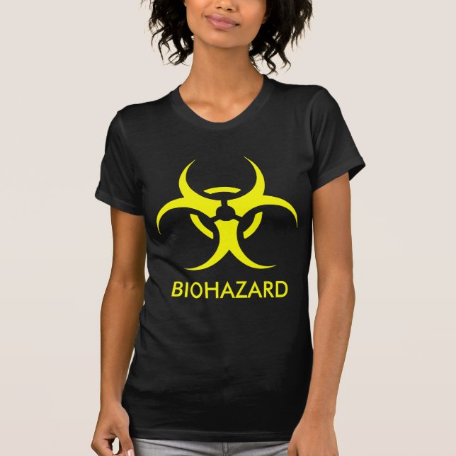 biohazard ! warning danger T-Shirt (Front)