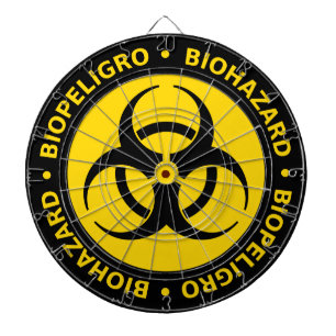Biohazard Warning Dart Board