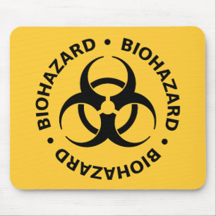 Biohazard Warning Mouse Mat