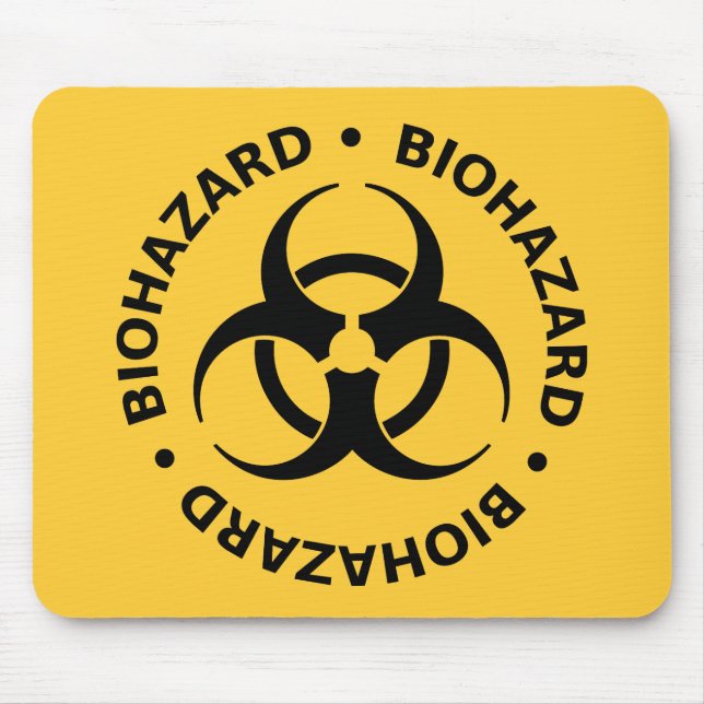 Biohazard Warning Mouse Mat (Front)