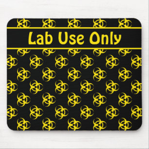 Biohazard Warning Mousepad w/ Custom Text