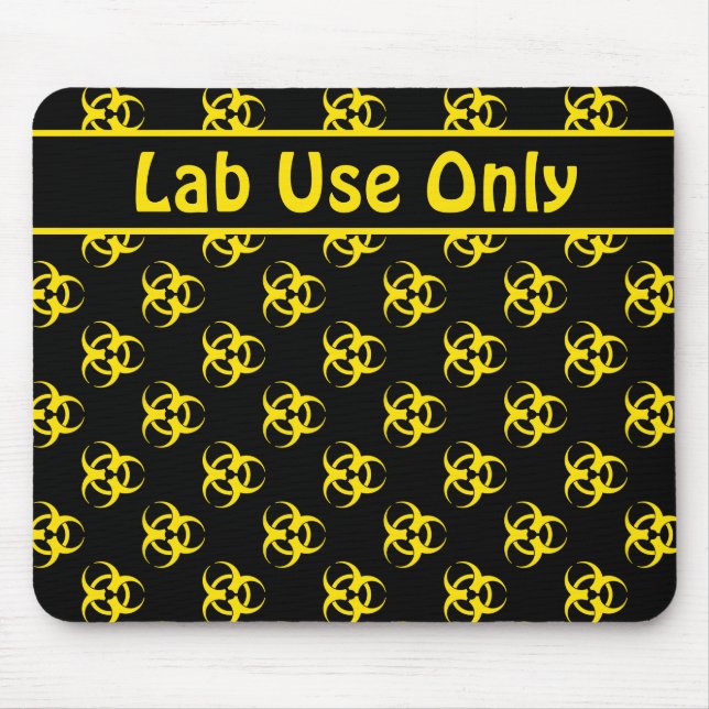 Biohazard Warning Mousepad w/ Custom Text (Front)