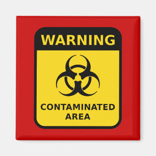 Biohazard Warning Sign Magnet