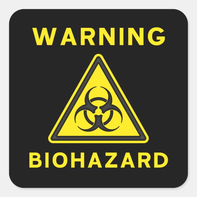 Biohazard Warning Sticker (Front)