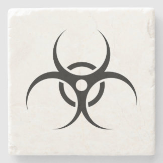 Biohazard Warning Symbol Stone Coaster