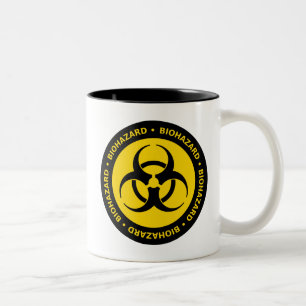 Biohazard Warning Two-Tone Coffee Mug