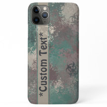 Biohazard Woodland Camo Phone Case w/ Text