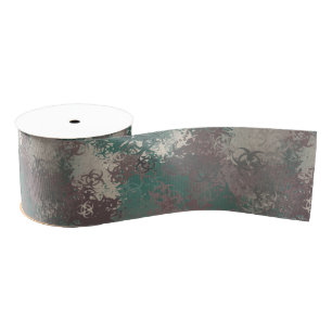 Biohazard Woodland Camo Ribbon Grosgrain Ribbon
