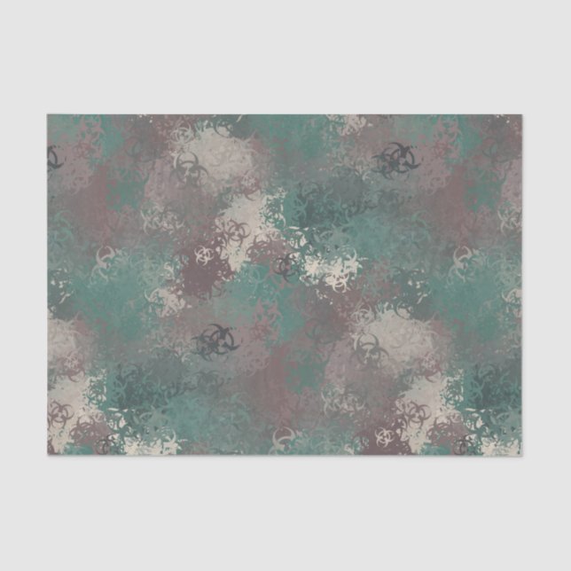 Biohazard Woodland Camo Tissue Paper (Front)