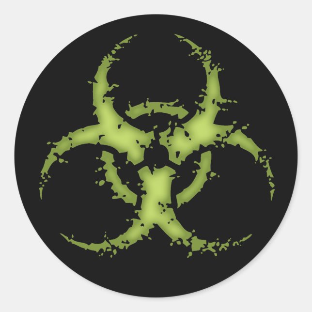 Biohazard -xdist classic round sticker (Front)