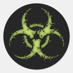 Biohazard -xdist classic round sticker
