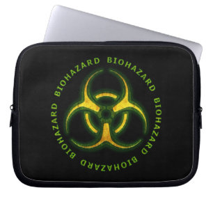 Biohazard Zombie Warning Laptop Sleeve