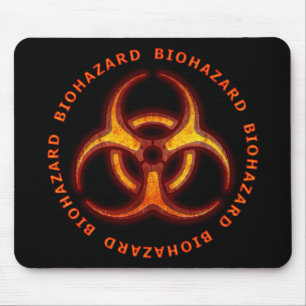 Biohazard Zombie Warning Mouse Mat