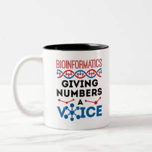 Bioinformatics Giving Numbers a Voice Two-Tone Coffee Mug