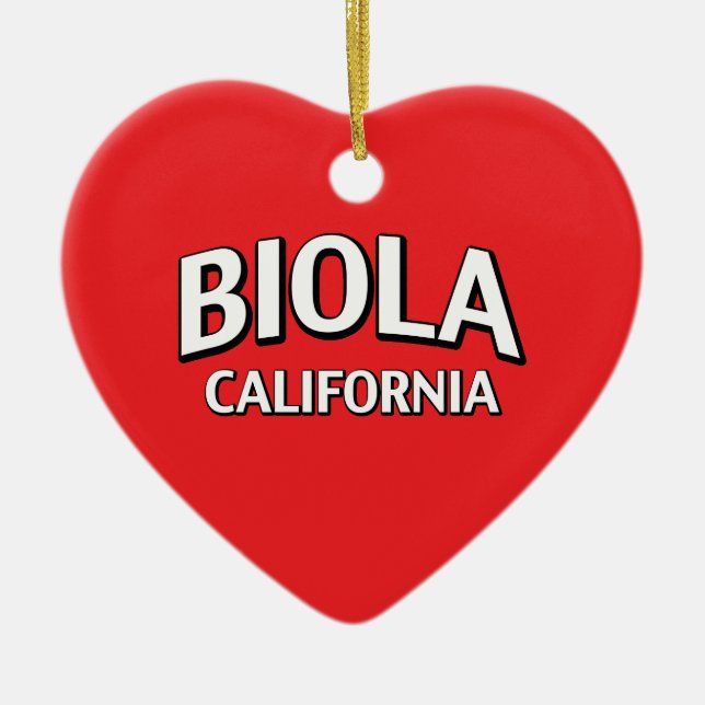 Biola California Ceramic Tree Decoration (Front)
