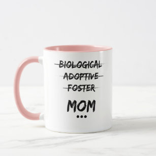 Biological Adoptive Foster Mom - Engraved Stainless Steel Tumbler, Funny  Mug For Her, Mug For Mom