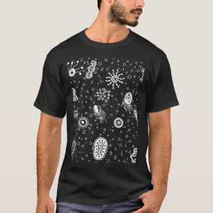 Biological background illustration Micro world con T-Shirt